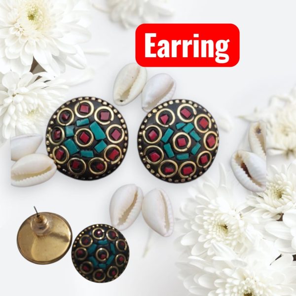 Elegant Handmade Oxidised  Earrings(LAQ007)