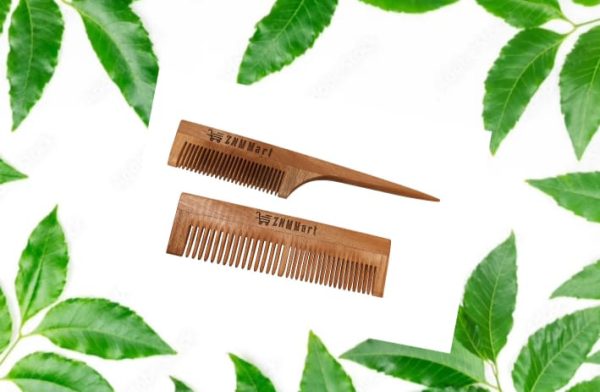 Neem Wood Comb Pack of 2(TAIL & DUAL)